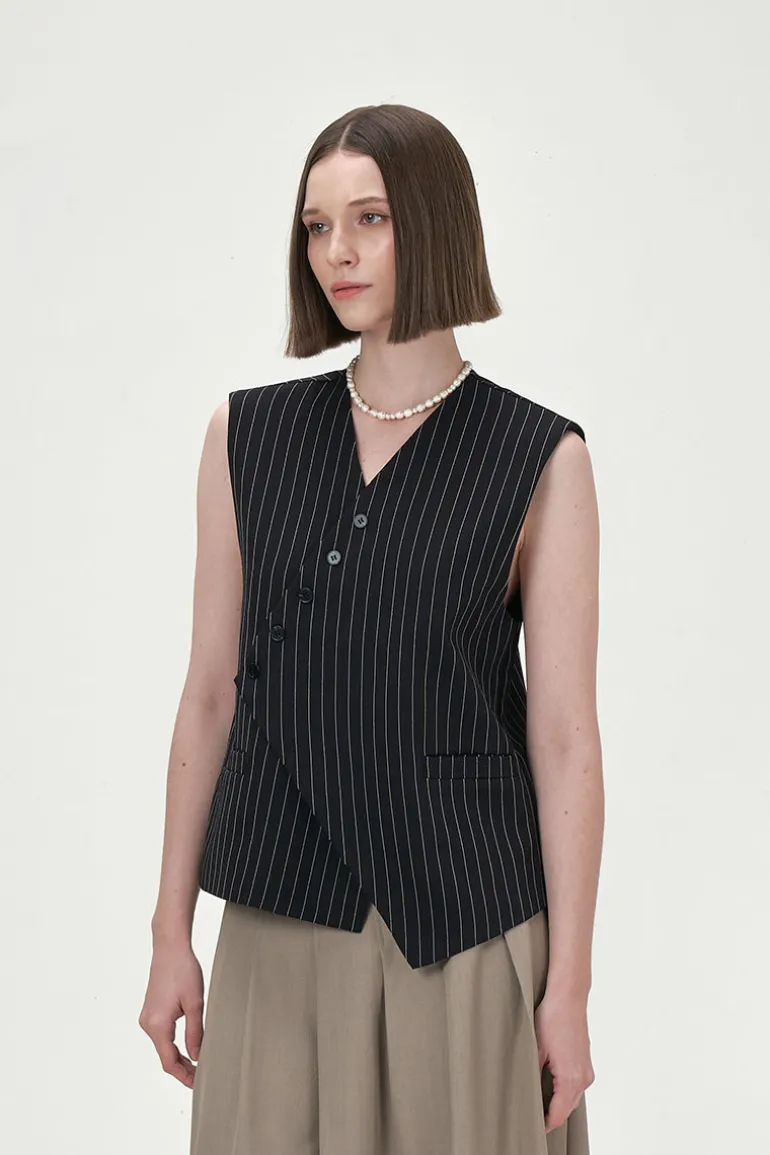 Jackets<CULT MIA VIVIEN TAILORED WAISTCOAT Black