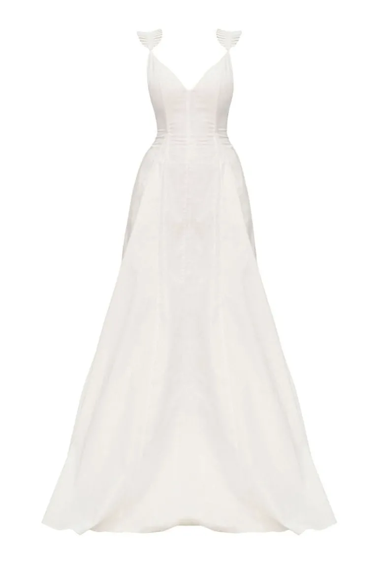 Dresses<CULT MIA VOLA WHITE MAXI DRESS