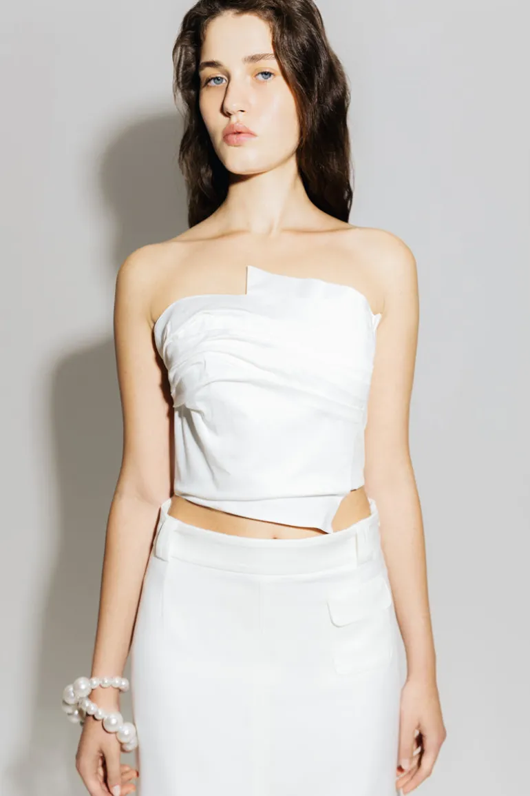 Tops<CULT MIA WELLS CORSET TOP White