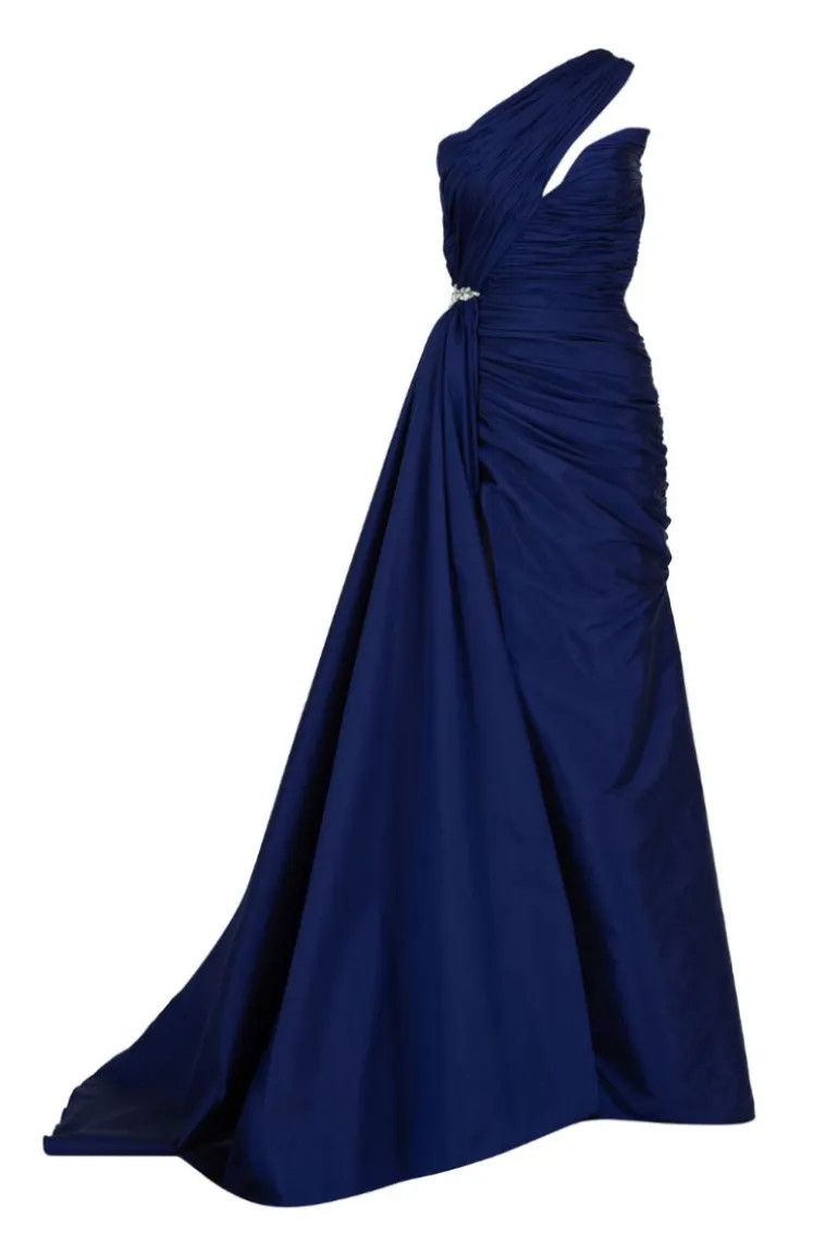 Dresses | Gowns<CULT MIA WENA RUCHED ONE SHOULDER GOWN Navy