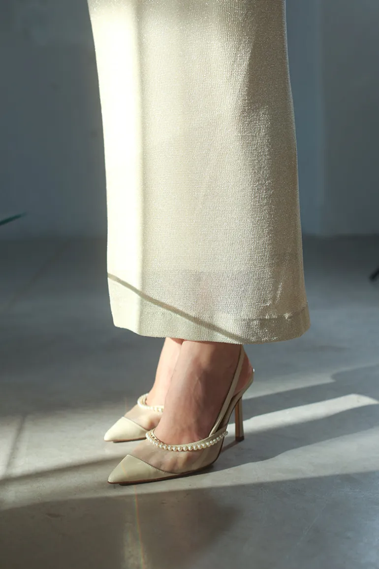 Heels<CULT MIA PEARL SLINGBACK HEELS Wheat Patent