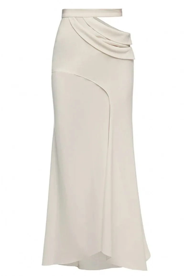 Skirts<CULT MIA CUT-OUT MAXI SKIRT White