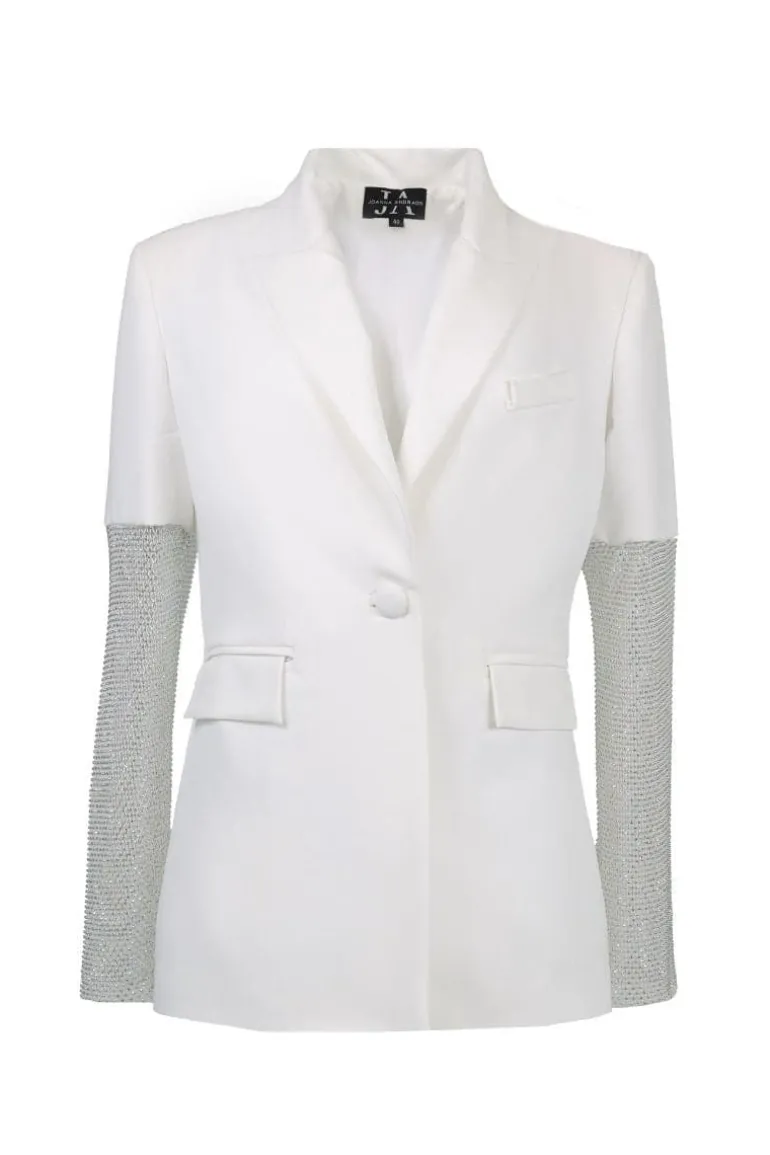 Blazers<CULT MIA WHITE DIAMOND BLAZER Off White