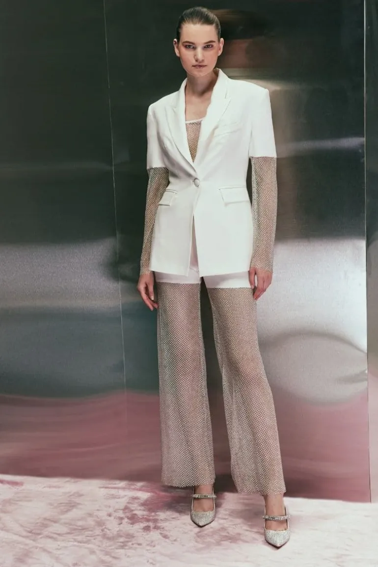 Blazers<CULT MIA WHITE DIAMOND BLAZER Off White