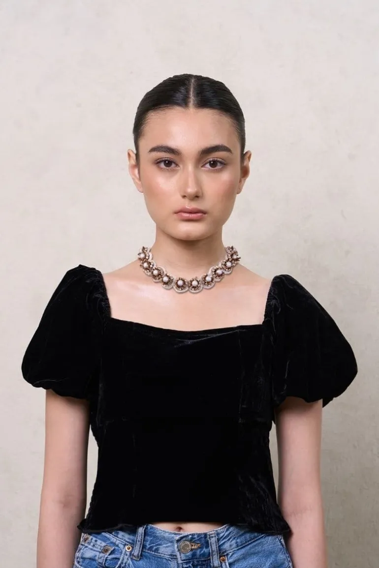 Necklaces<CULT MIA GELA RIBBON NECKLACE White