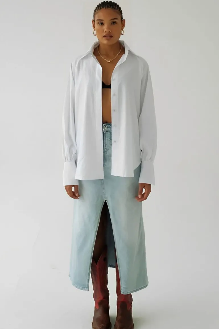 Tops<CULT MIA GIOIA BOYFRIEND BLOUSE White