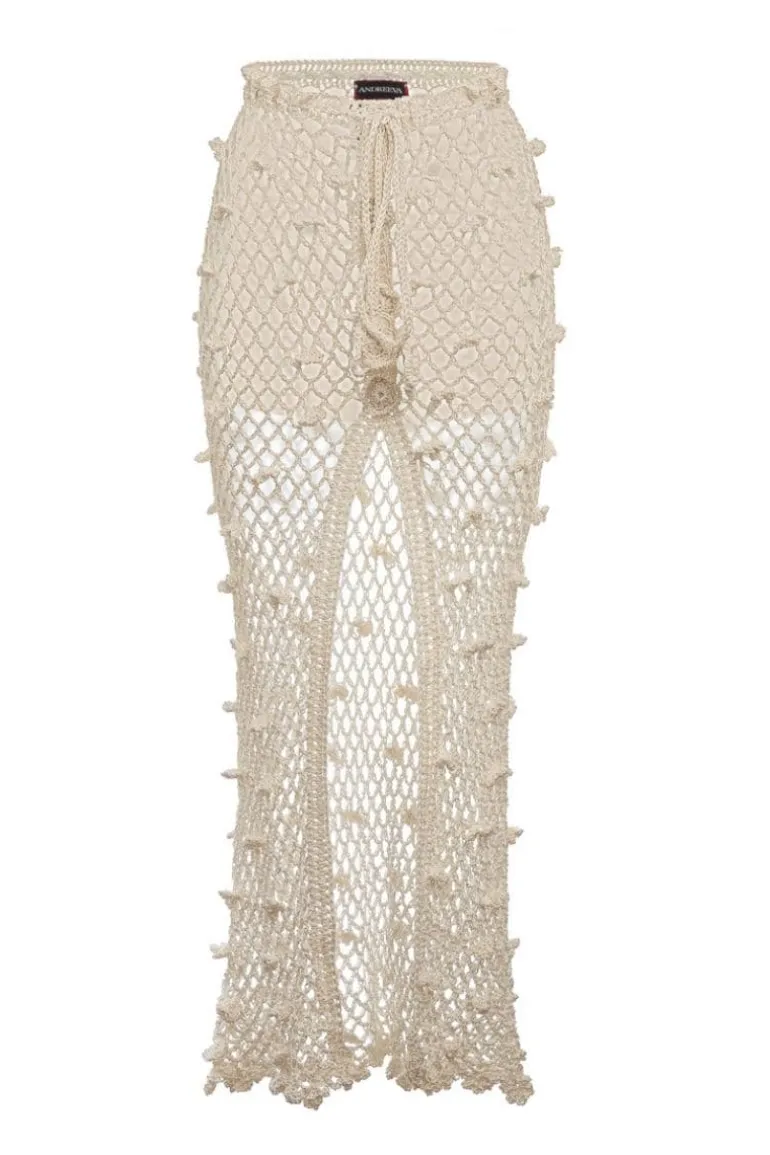 Skirts<CULT MIA HANDMADE CROCHET SKIRT White
