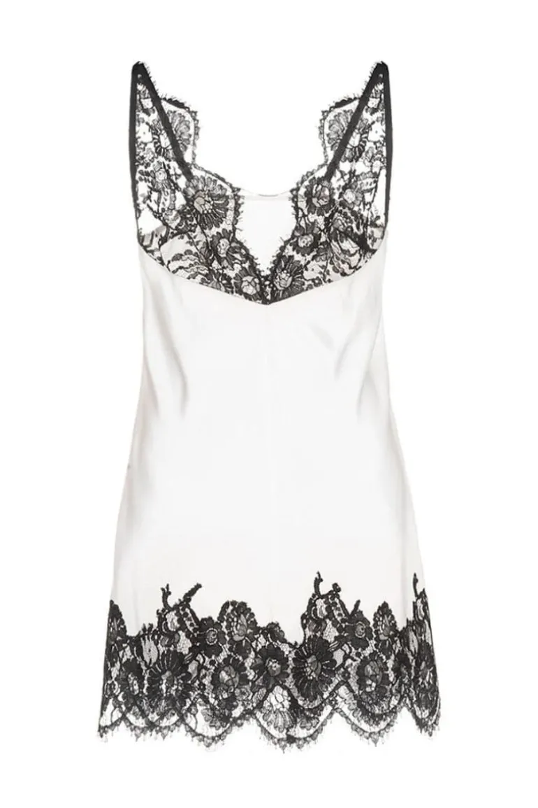 Dresses | Mini Dresses<CULT MIA WHITE LACE V-NECK MINI DRESS White/Black