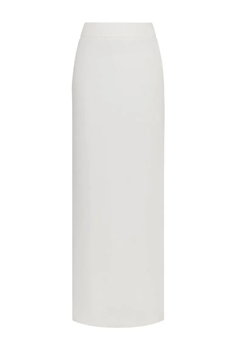 Skirts<CULT MIA LONG PENCIL SKIRT White