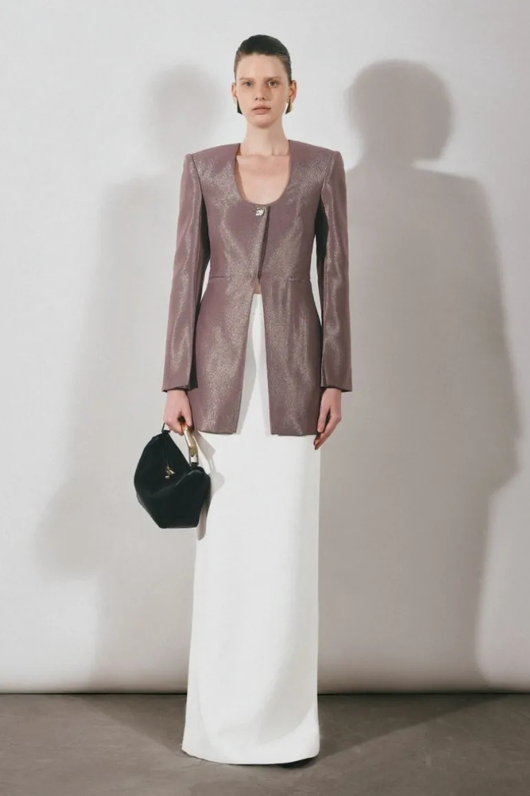 Skirts<CULT MIA LONG PENCIL SKIRT White
