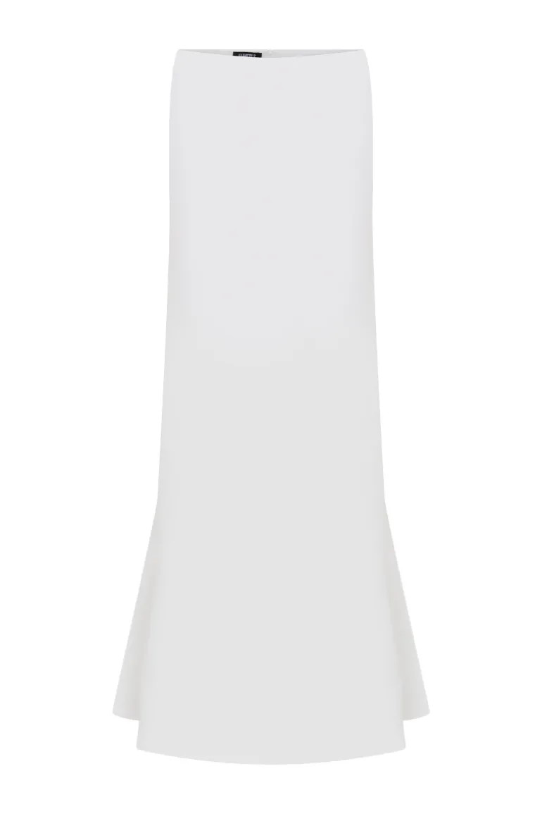 Skirts<CULT MIA LOW WAIST MAXI SATIN SKIRT White