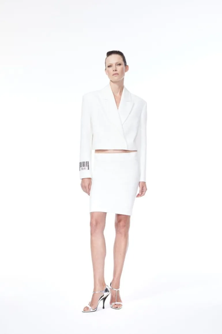 Skirts<CULT MIA LOW-RISE TUBE MINI SKIRT White