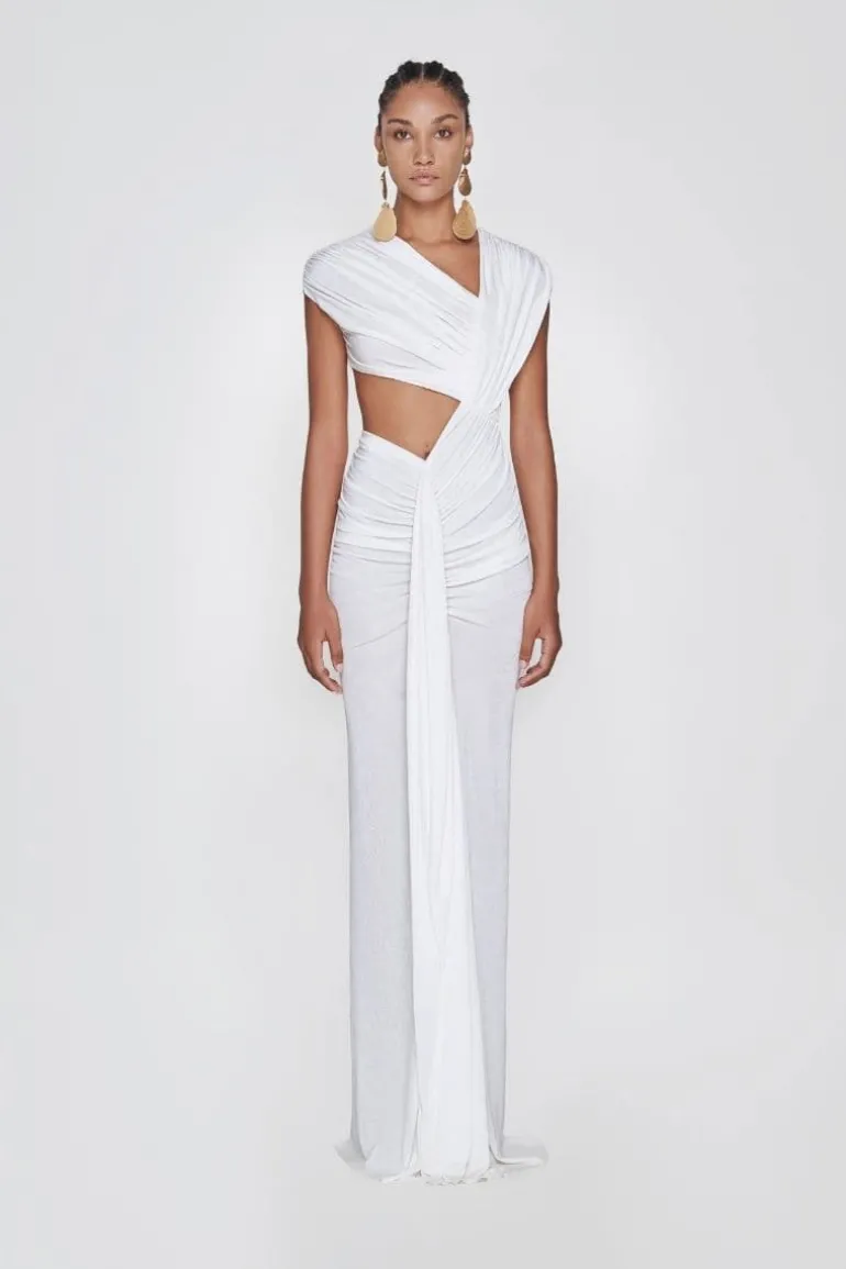 Dresses<CULT MIA STORM CUT-OUT MAXI DRESS White