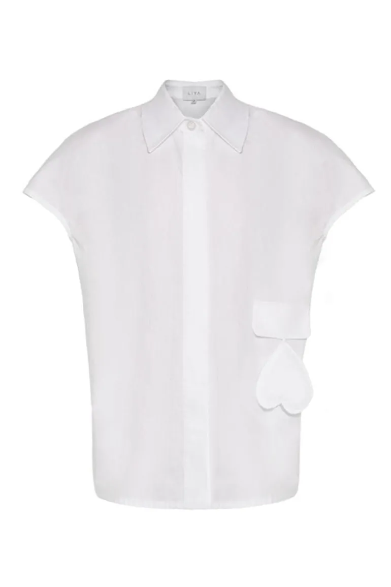 Tops<CULT MIA SWEETHEART SHIRT White
