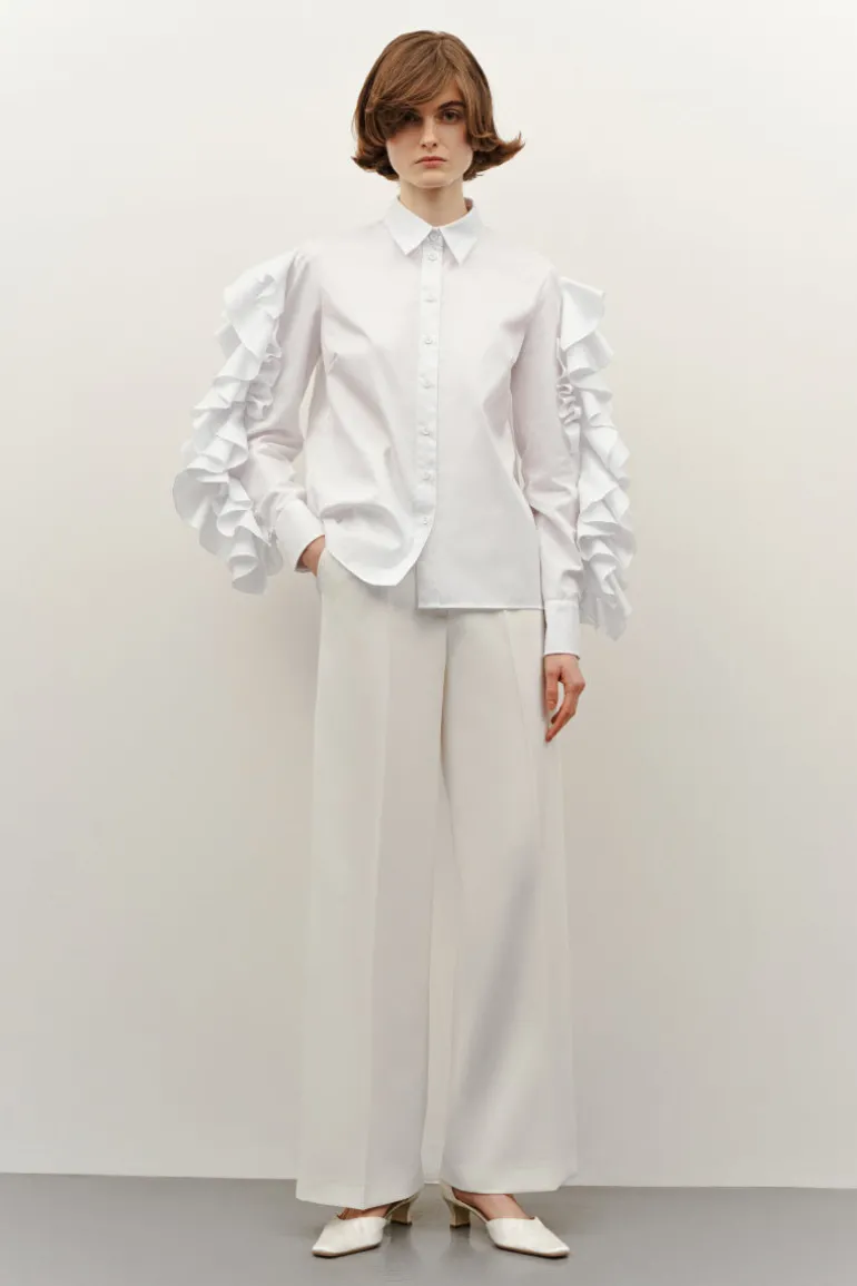 Tops<CULT MIA VOLAN SHIRT White