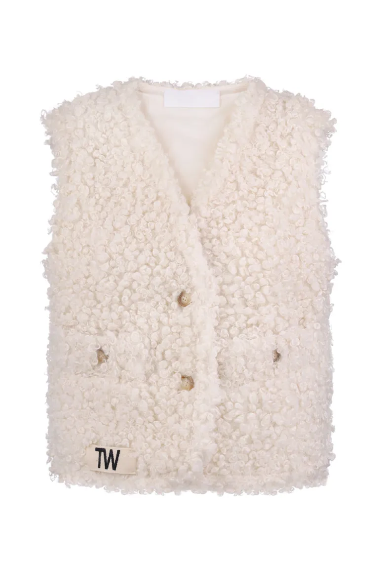 Knitwear<CULT MIA YORK BOUCLE VEST White