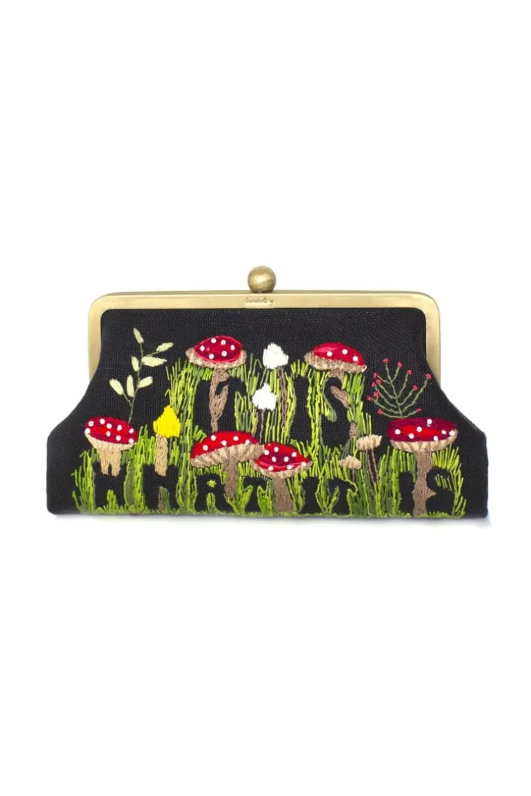 Clutch Bags<CULT MIA WILD MUSHROOM CLUTCH Black