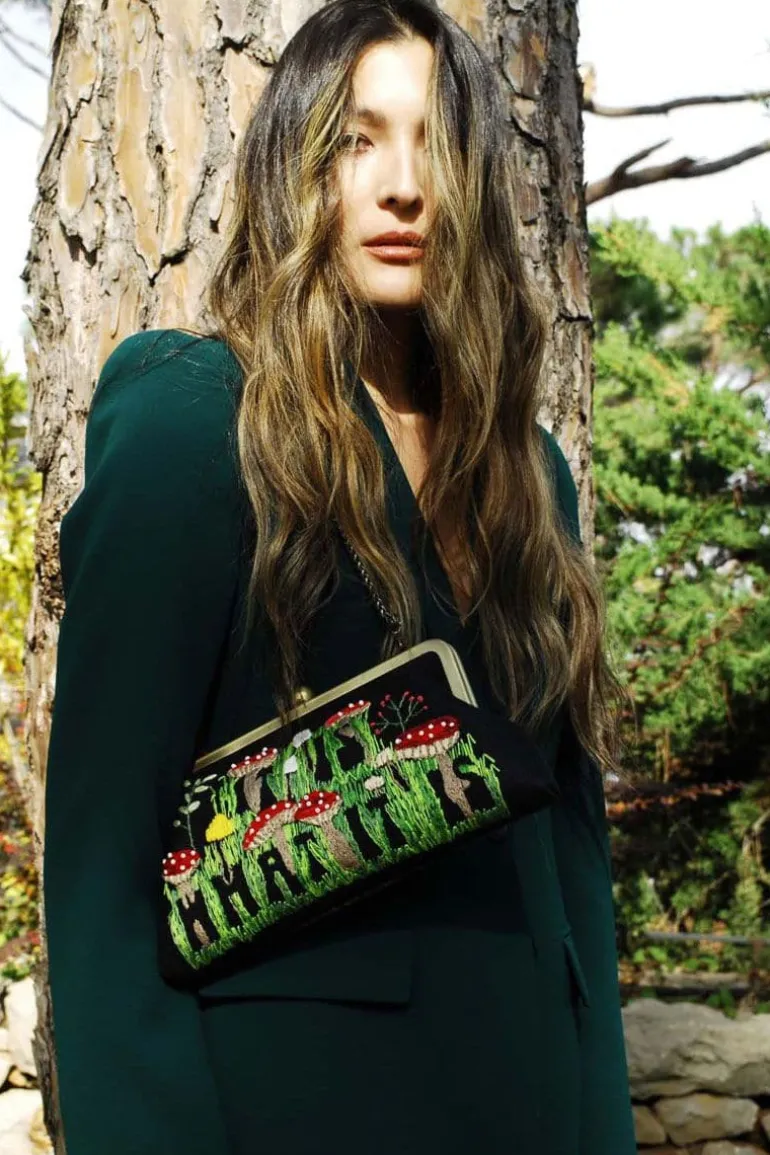 Clutch Bags<CULT MIA WILD MUSHROOM CLUTCH Black