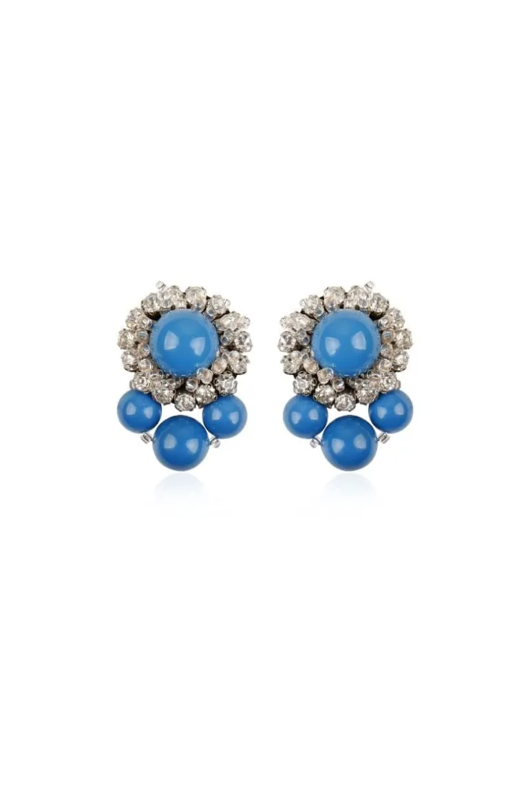 Earrings<CULT MIA WILLOW PEARL STUD EARRINGS Blue