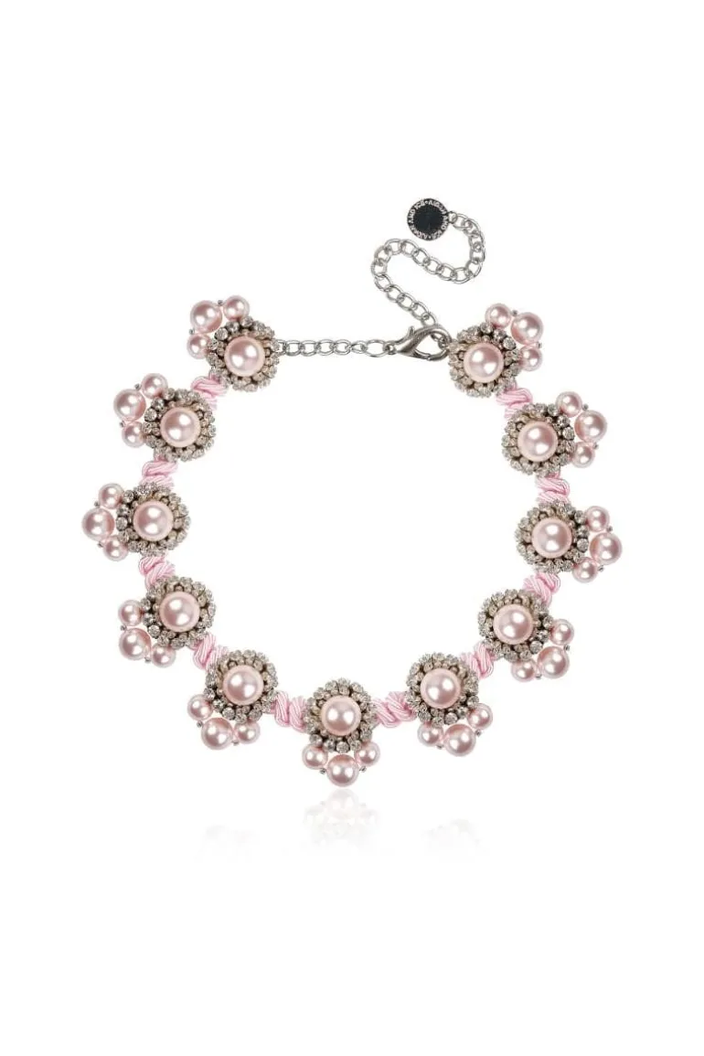 Necklaces<CULT MIA WILLOW KNOTTED CRYSTAL NECKLACE Light Pink