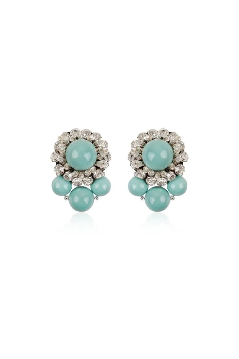 Earrings<CULT MIA WILLOW PEARL STUD EARRINGS Turquoise