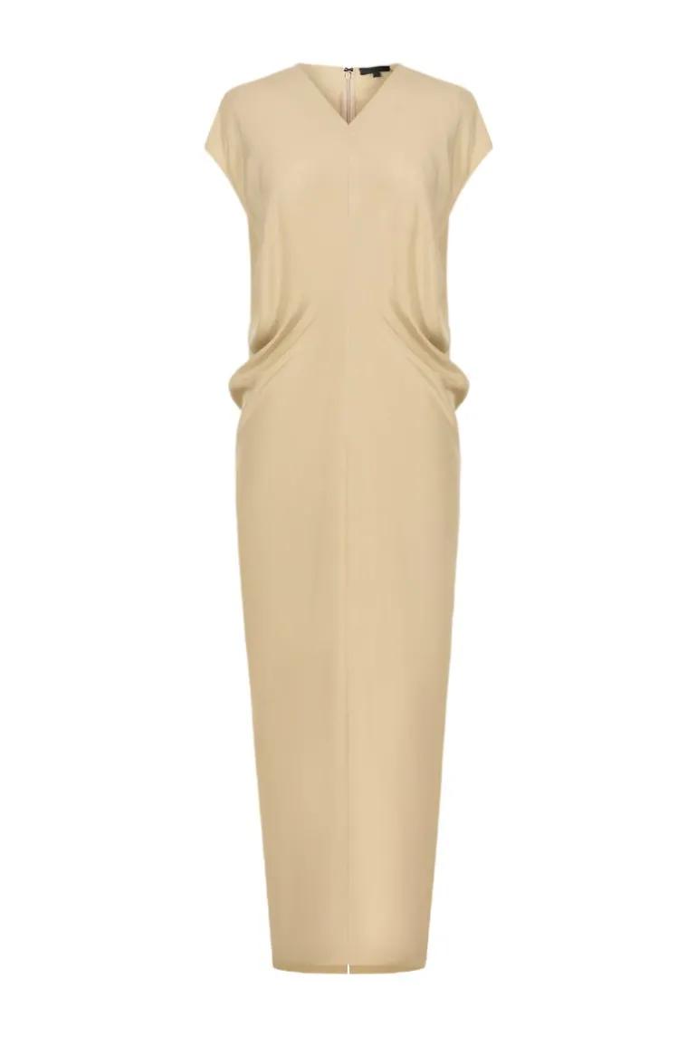 Dresses | Midi Dresses<CULT MIA WRINKLED V-NECK DRESS IN EN Gold