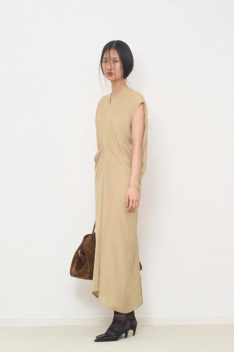 Dresses | Midi Dresses<CULT MIA WRINKLED V-NECK DRESS IN EN Gold