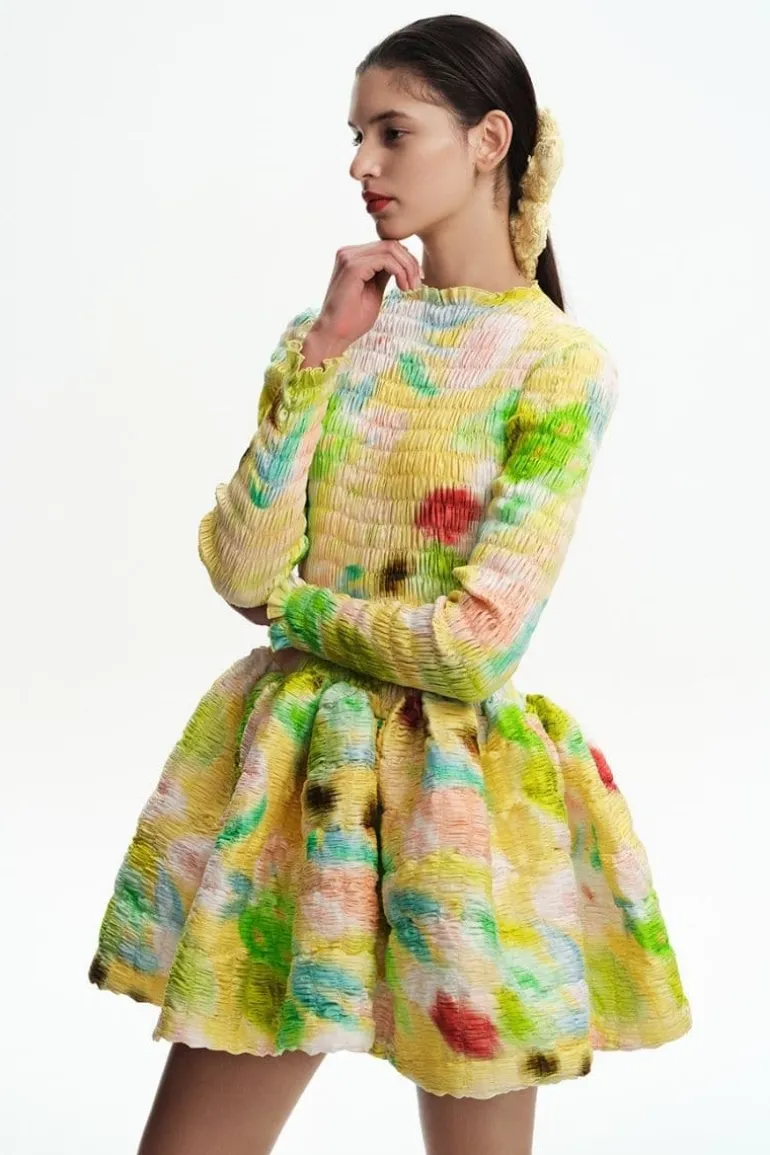 Dresses | Mini Dresses<CULT MIA YELLOW DEBBIE MINI DRESS Floral