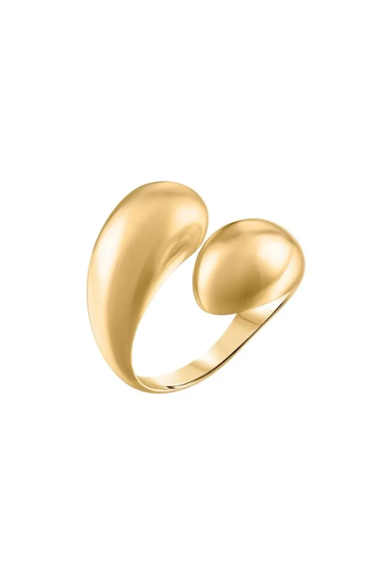 Rings<CULT MIA YELLOW VERMEIL CLUTCH MAXI RING Gold