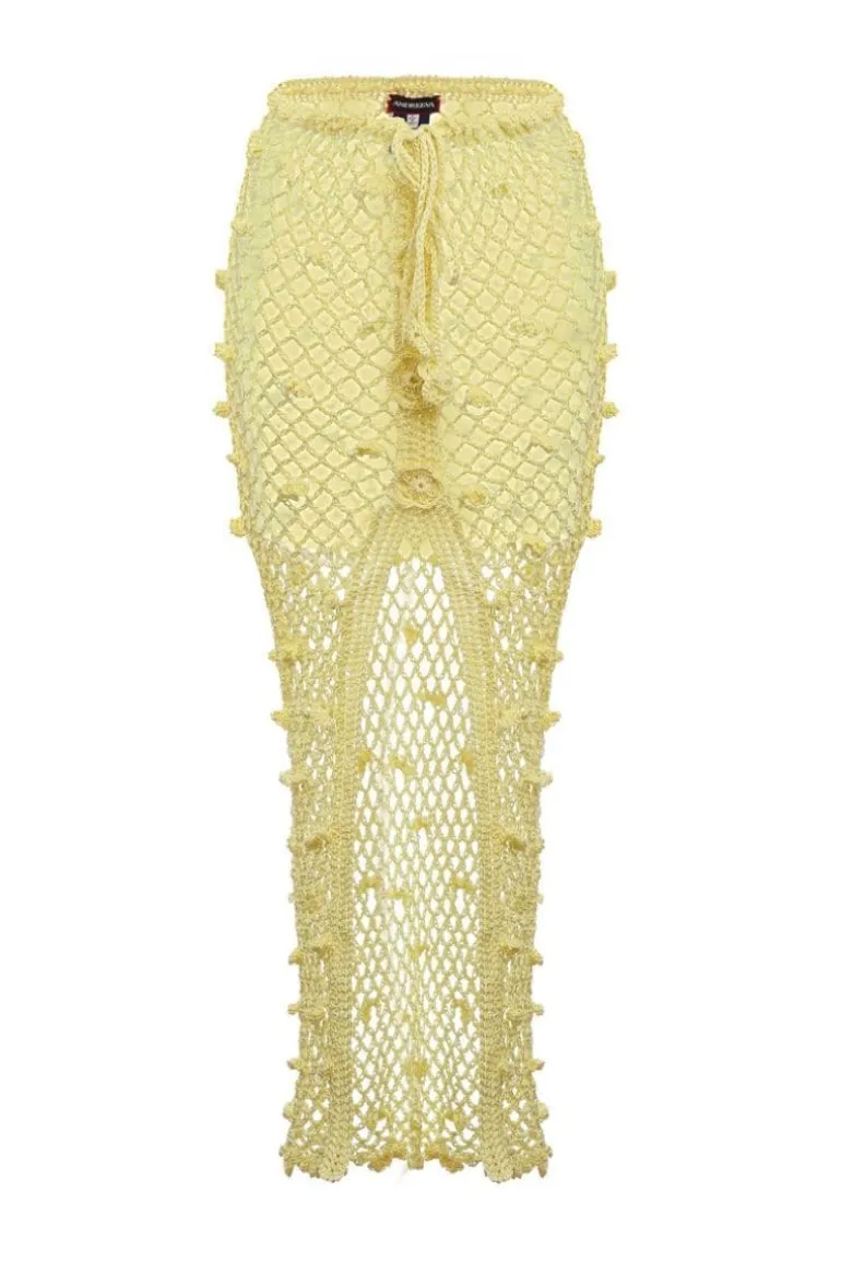 Skirts<CULT MIA HANDMADE CROCHET SKIRT Yellow