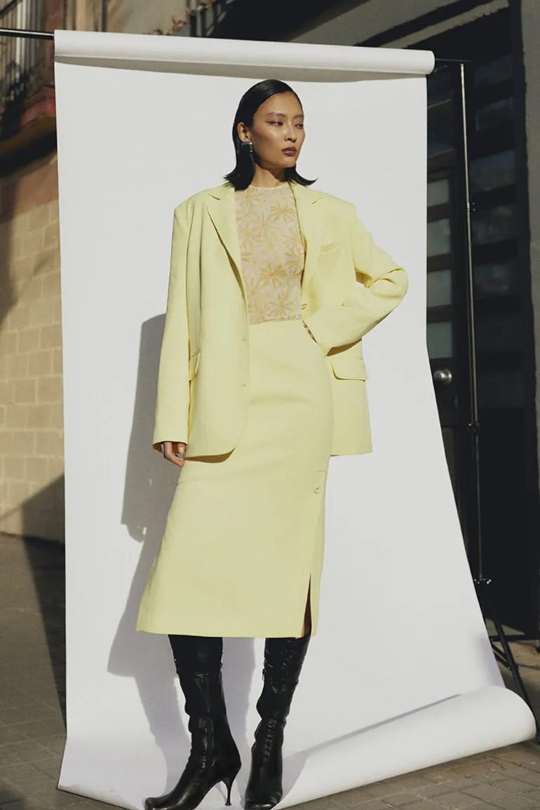 Blazers<CULT MIA OVERSIZED JACKET Yellow