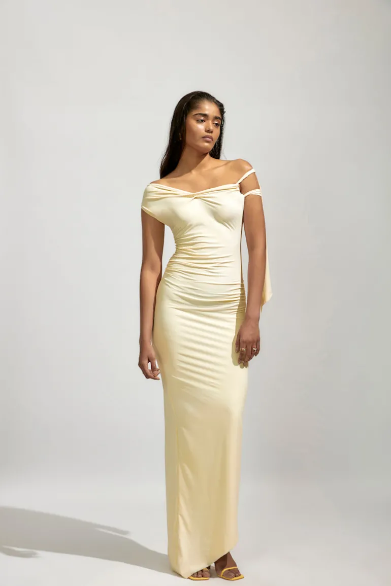 Dresses<CULT MIA YVETTE MAXI DRESS Butter Yellow