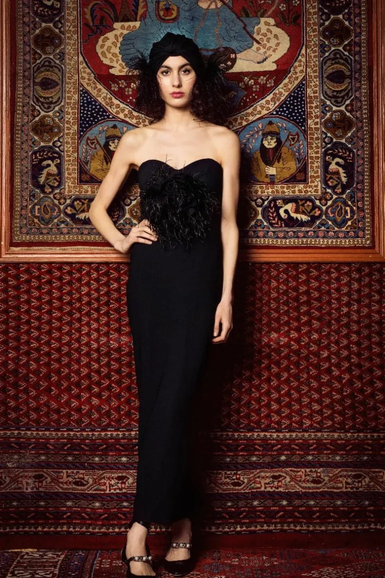 Dresses | Midi Dresses<CULT MIA ZARA STRAPLESS CREPE MIDI DRESS Midnight Black