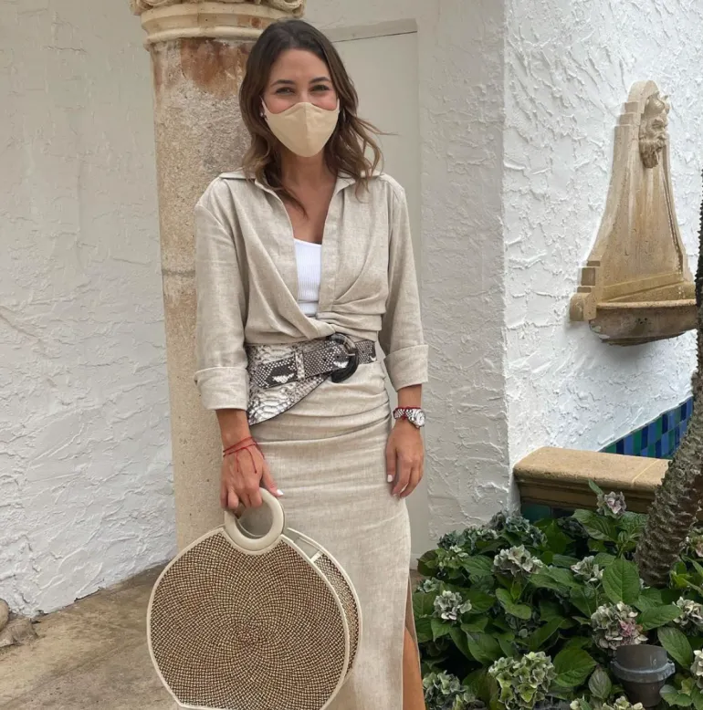 Top Handle Bags<CULT MIA ZENÚ LARGE LEATHER CAÑA FLECHA TOTE Cream