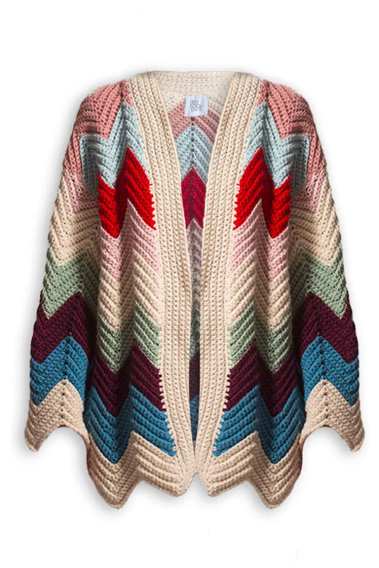 Knitwear<CULT MIA ZIGGY KNITTED CARDIGAN Multi Coloured
