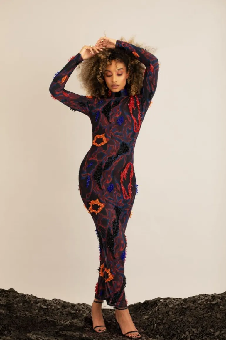 Dresses<CULT MIA ZUSI ANKLE LENGTH DRESS Midnight Blue