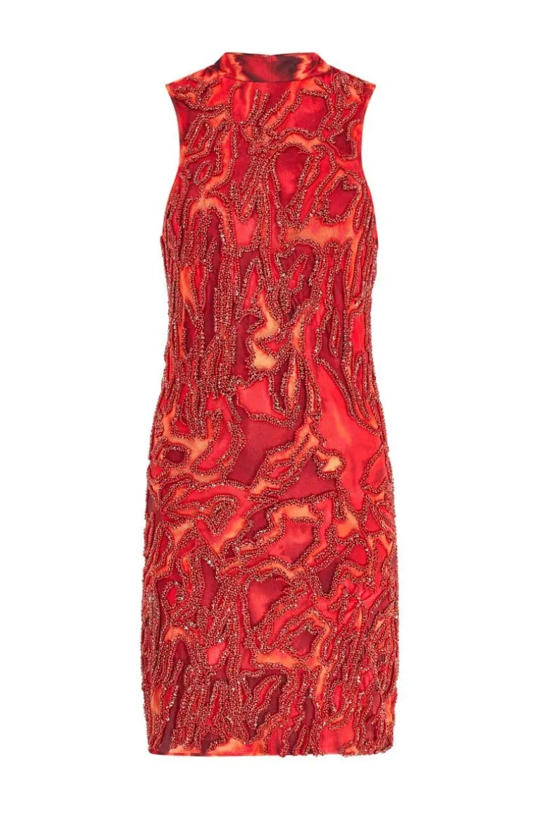 Dresses | Mini Dresses<CULT MIA ZUWA RED AND ORANGE SLEEVELESS MINI DRESS Red/Orange