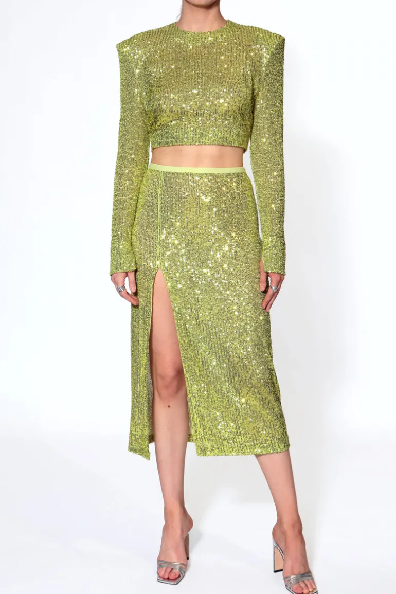 Skirts<CULT MIA ZUZA SKIRT IN Lemon Sparkle